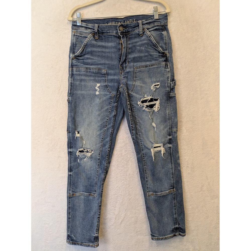 American Eagle Slim Carpenter Jeans Mens 28x30 Blue Next Level Airflex